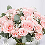 Peach Roses Table Centerpiece Flowers