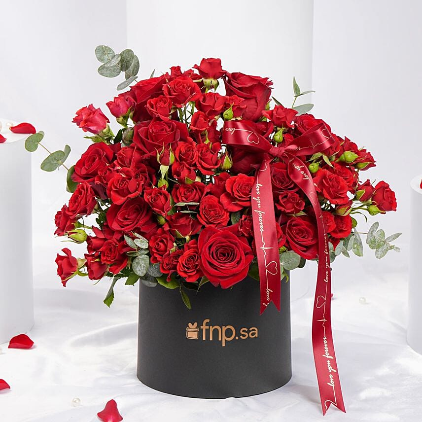 Bold Love Statement Red Roses Box: Gift Delivery Jeddah
