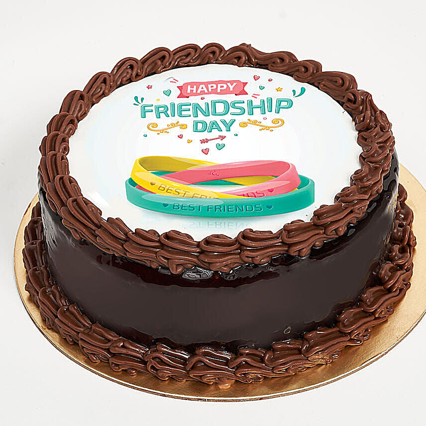 Friendship Day Chocolate Cake 500 Grams: 
