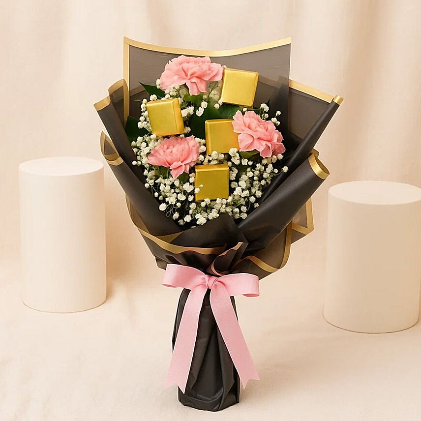 Pink Carnation N Chocolate Surprise: 
