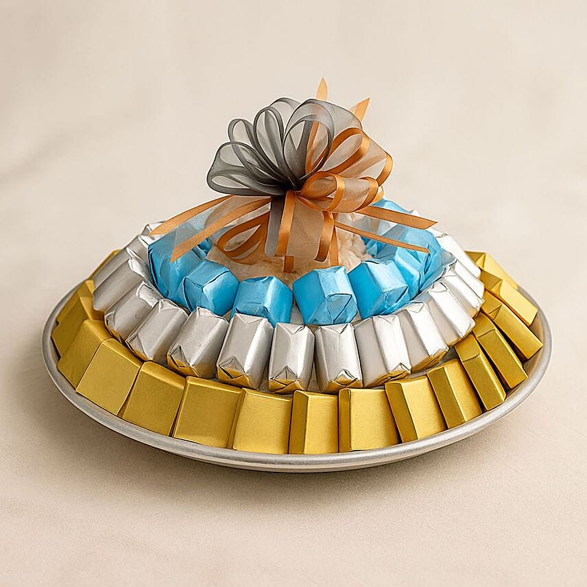 Round Shape Chocolate Platter: 