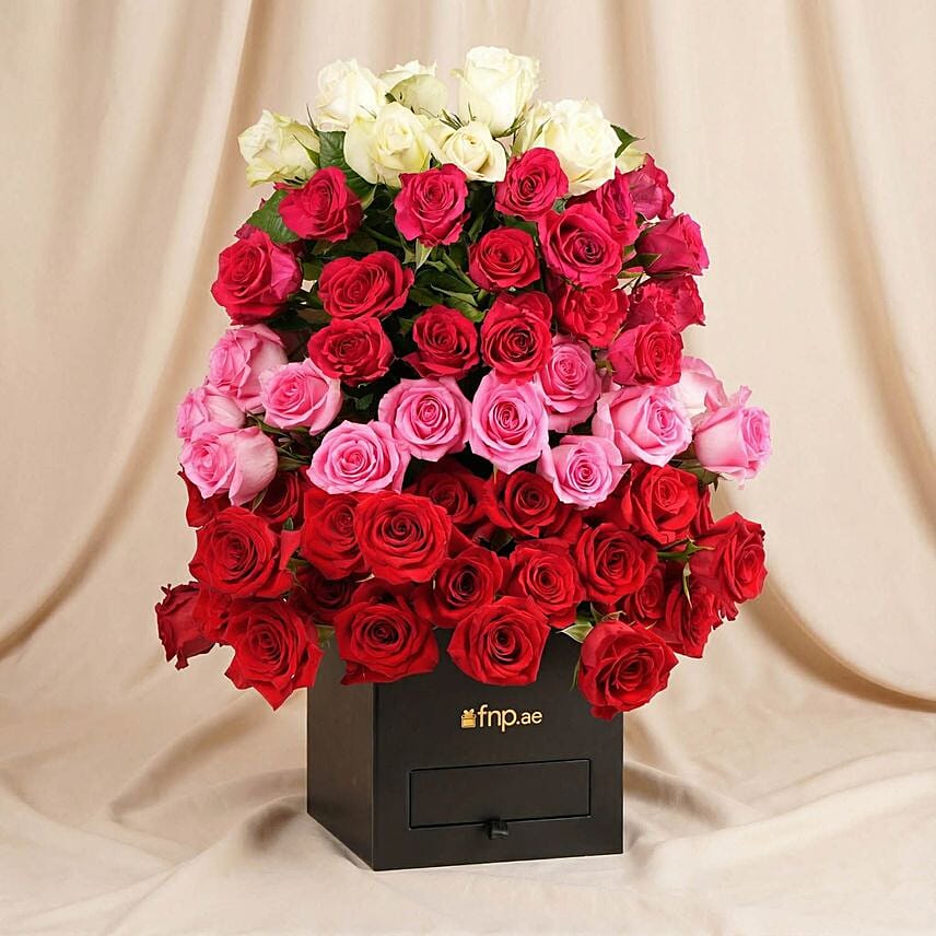 Colors of Valentine Baby Rose Box