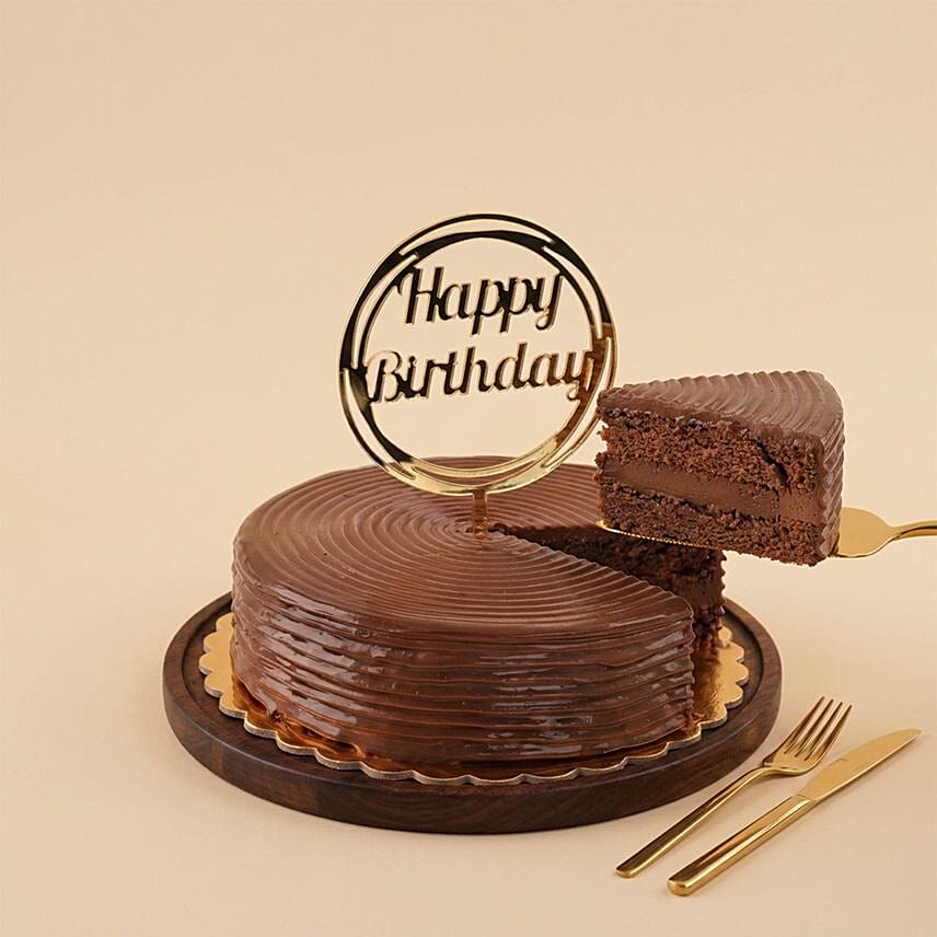 Happy Birthday Chocolate Cake: Send Anniversary Cakes to Saudi Arabia