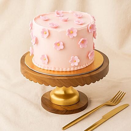 Pink Beauty Vanilla Designed Cake 1 Kg Vanilla: Send Cakes to Saudi Arabia