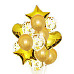 Festive Metallic Gold Helium Balloons