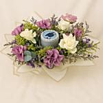 Graduation Gift Combo Flower Bouquet And Mini Cake
