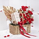 Love Basket Red Roses N Perfume