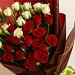 Red And White Spray Rose Bouquet