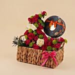 Venchi Chocolate Dark Pink Flower Basket