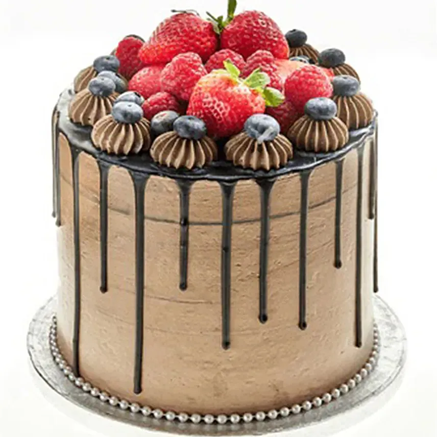 The Ultimate Fruit Topped Drip Cake: Cake Delivery in UK