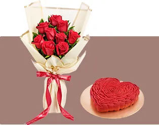 Flowers and cake combos for Anniversary