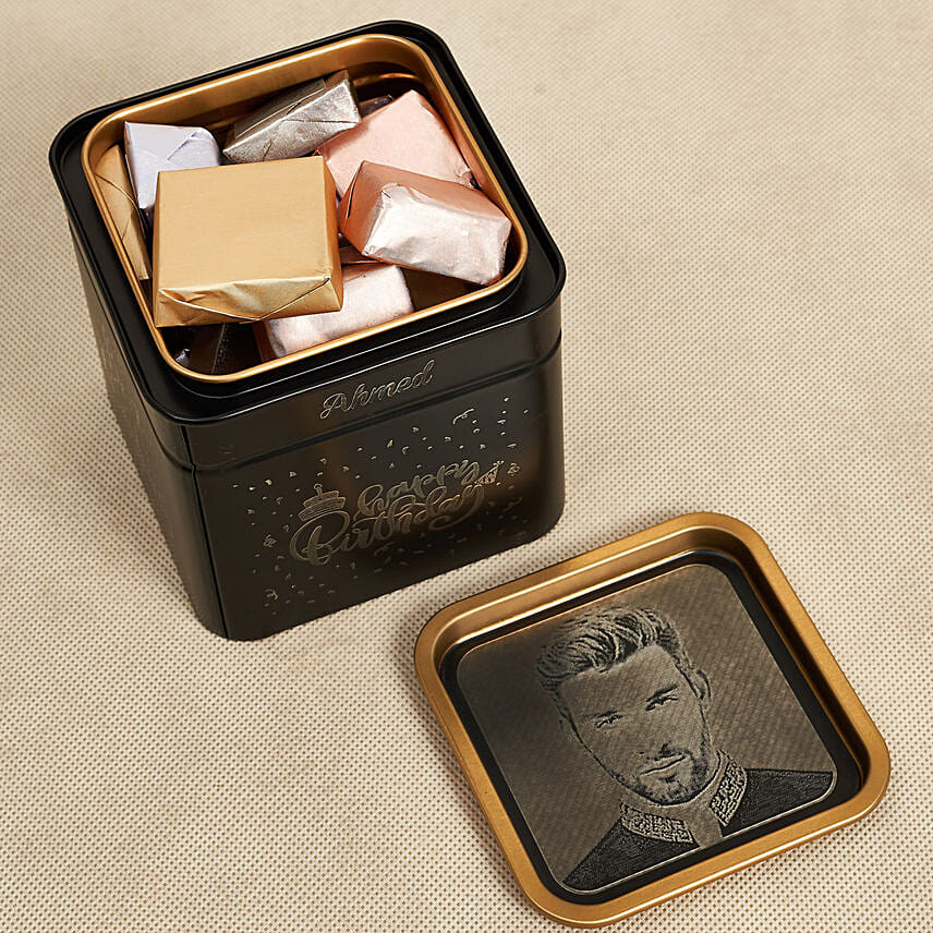 chocolate box with customized name and image