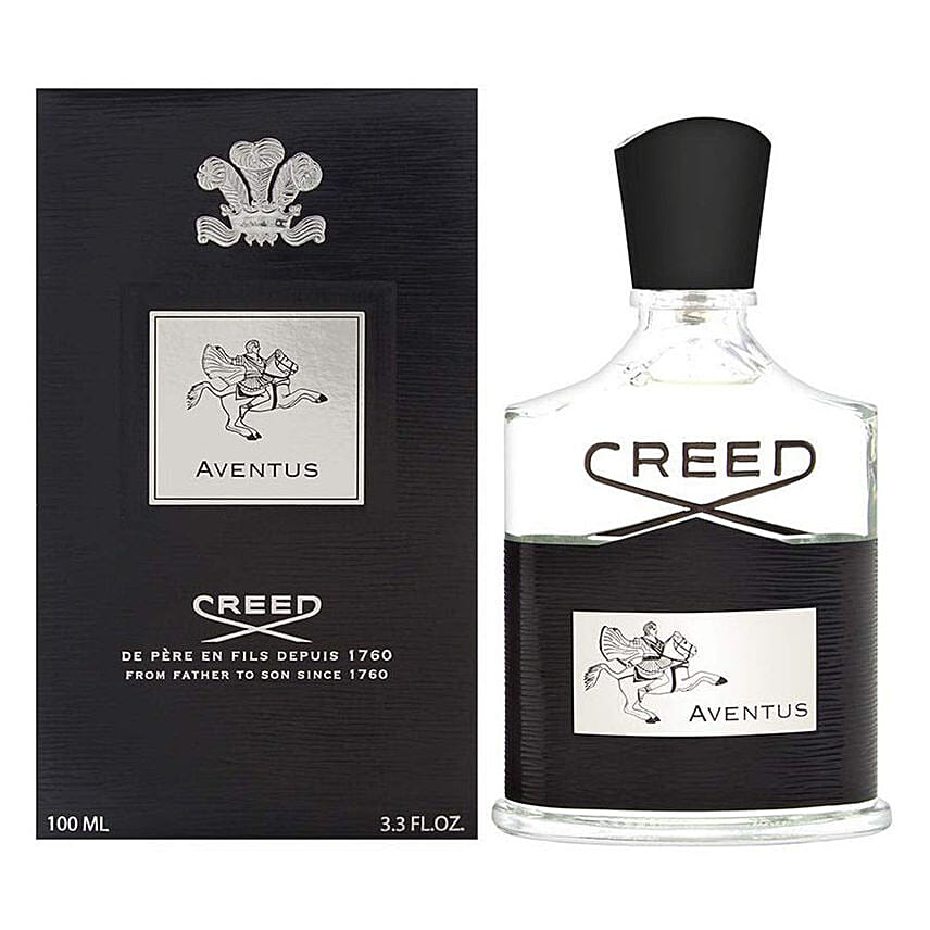 Creed Aventus bottle and packaging
