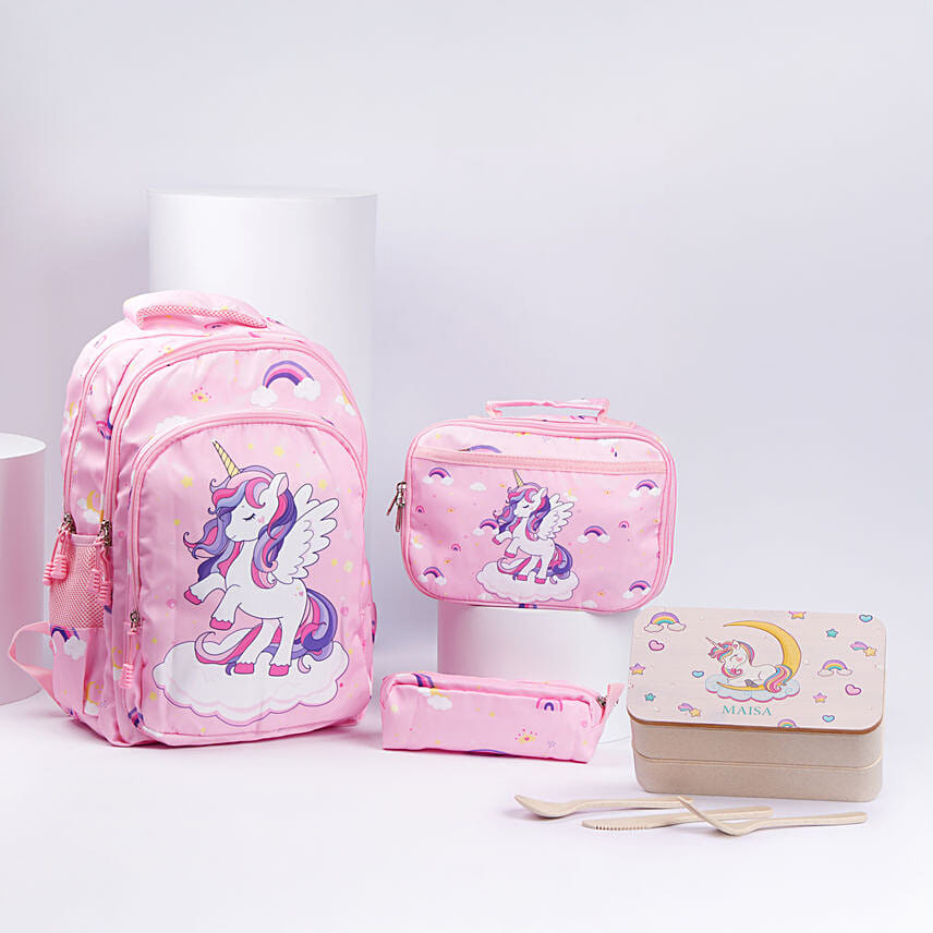 Unicorn Back to school bag Combo for Girls